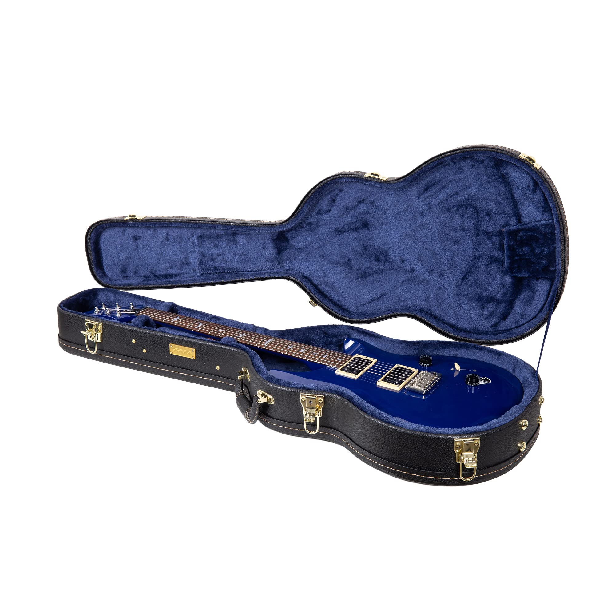 Crossrock Electric Guitar Case for PRS SE Standard Solid Body Guitar - Right-Handed, Black (CRW620PRSEBK) | Durable Protection for Travel & Stage Performances