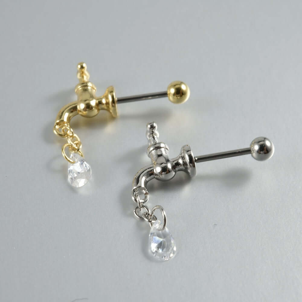 Cartilage Tragus Earrings for Women - Drop Water Faucet Design | DL1162 | Perfect for Piercing, Daily Wear & Unique Gifts