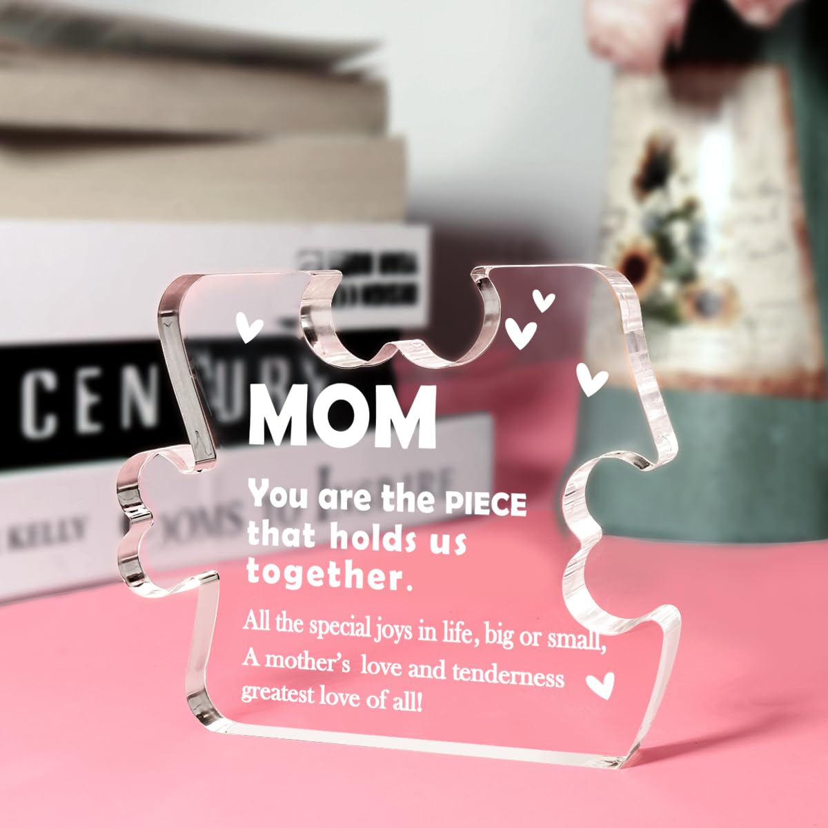 Personalized Acrylic Plaque for Mom - Birthday & Mother's Day Gift Ideas | Home & Office Desk Decor | Perfect for Mother's Day, Birthday Celebrations & Home Decor