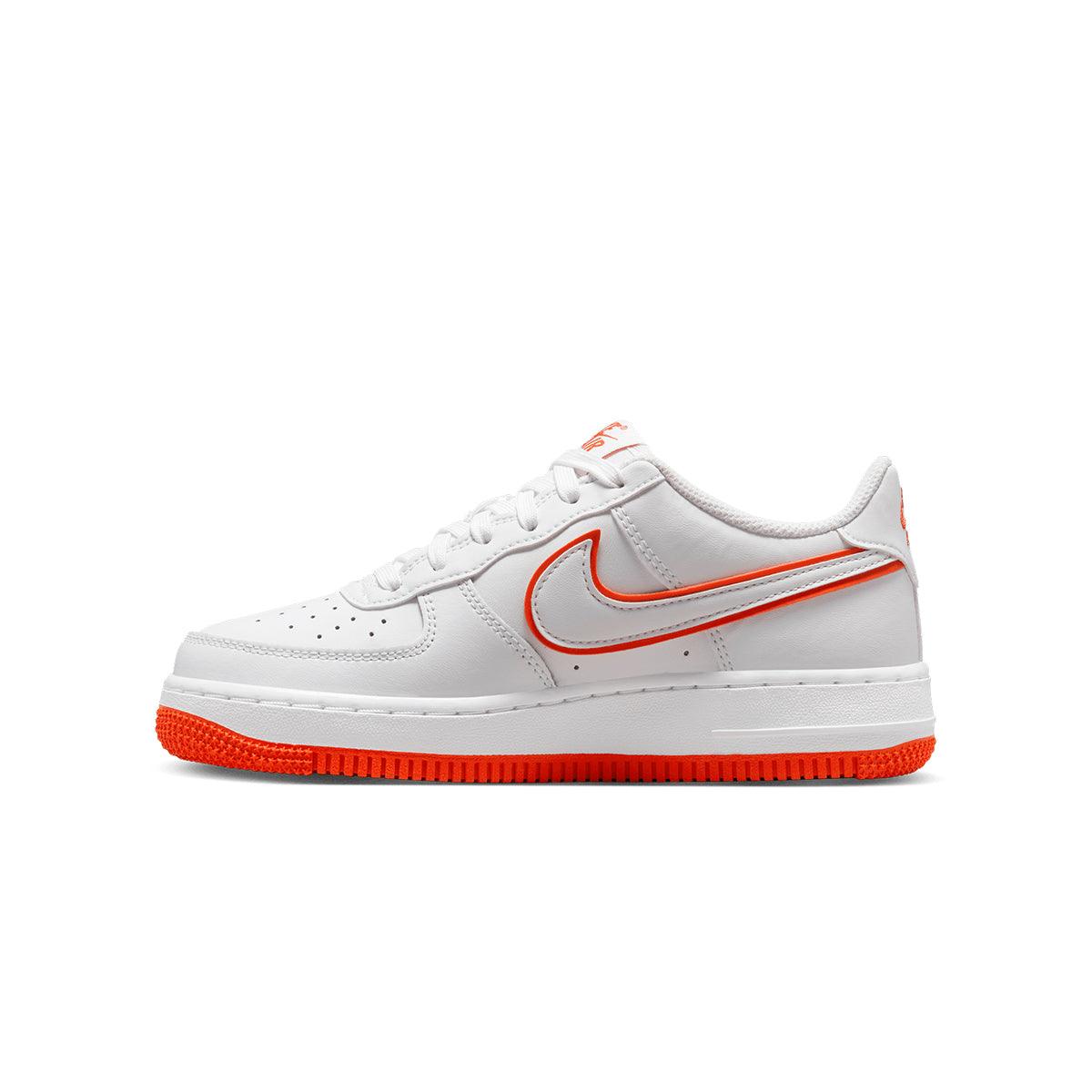 Nike Kids Air Force 1 'White Picante Red' Sneakers - Comfortable Basketball Shoes for Boys & Girls - Perfect for School, Sports & Casual Wear