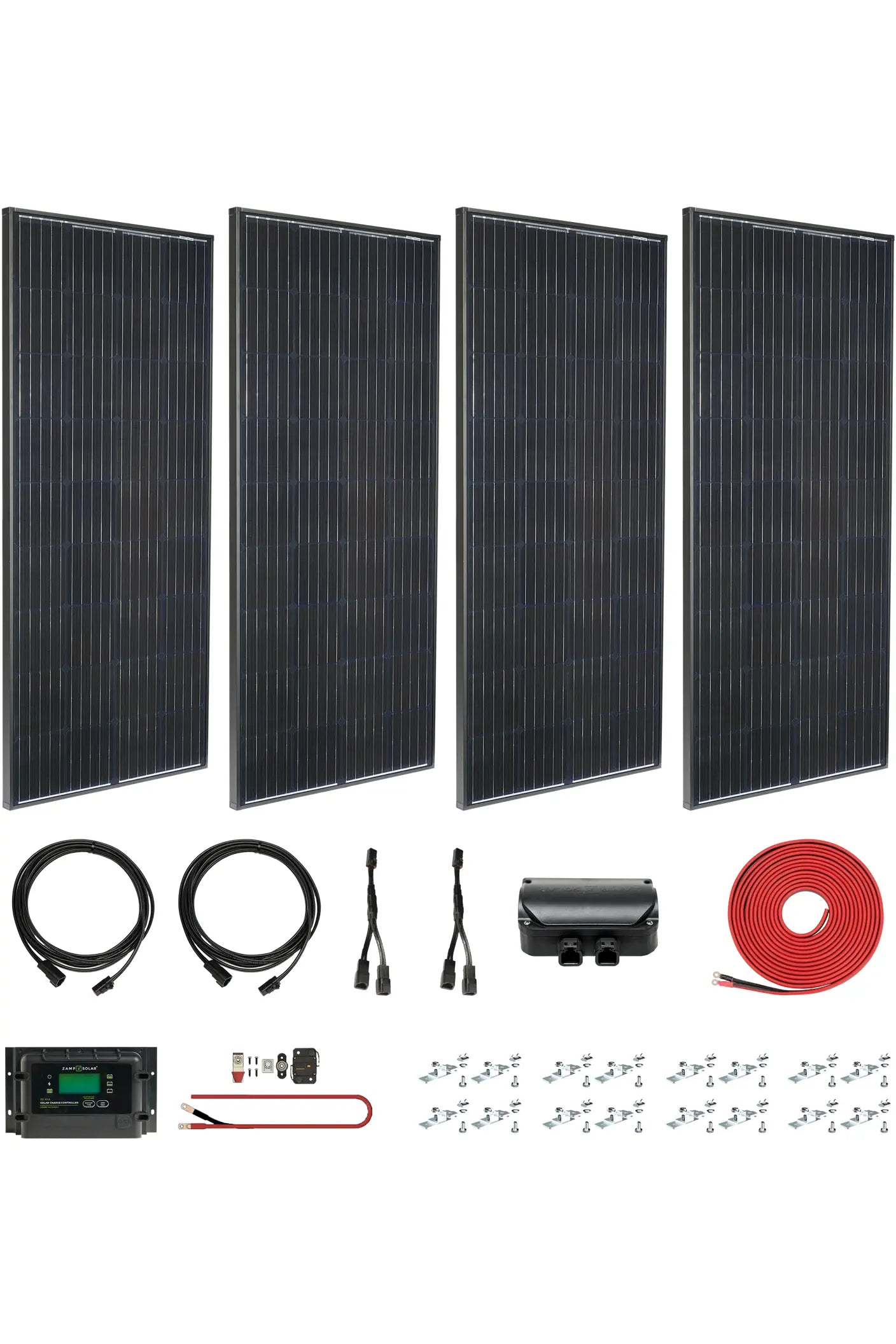 Zamp Solar Legacy Black 760 Watt Deluxe Kit - High Efficiency Solar Panel System for RVs, Boats & Off-Grid Living | Portable Power Solution for Camping & Emergency Backup