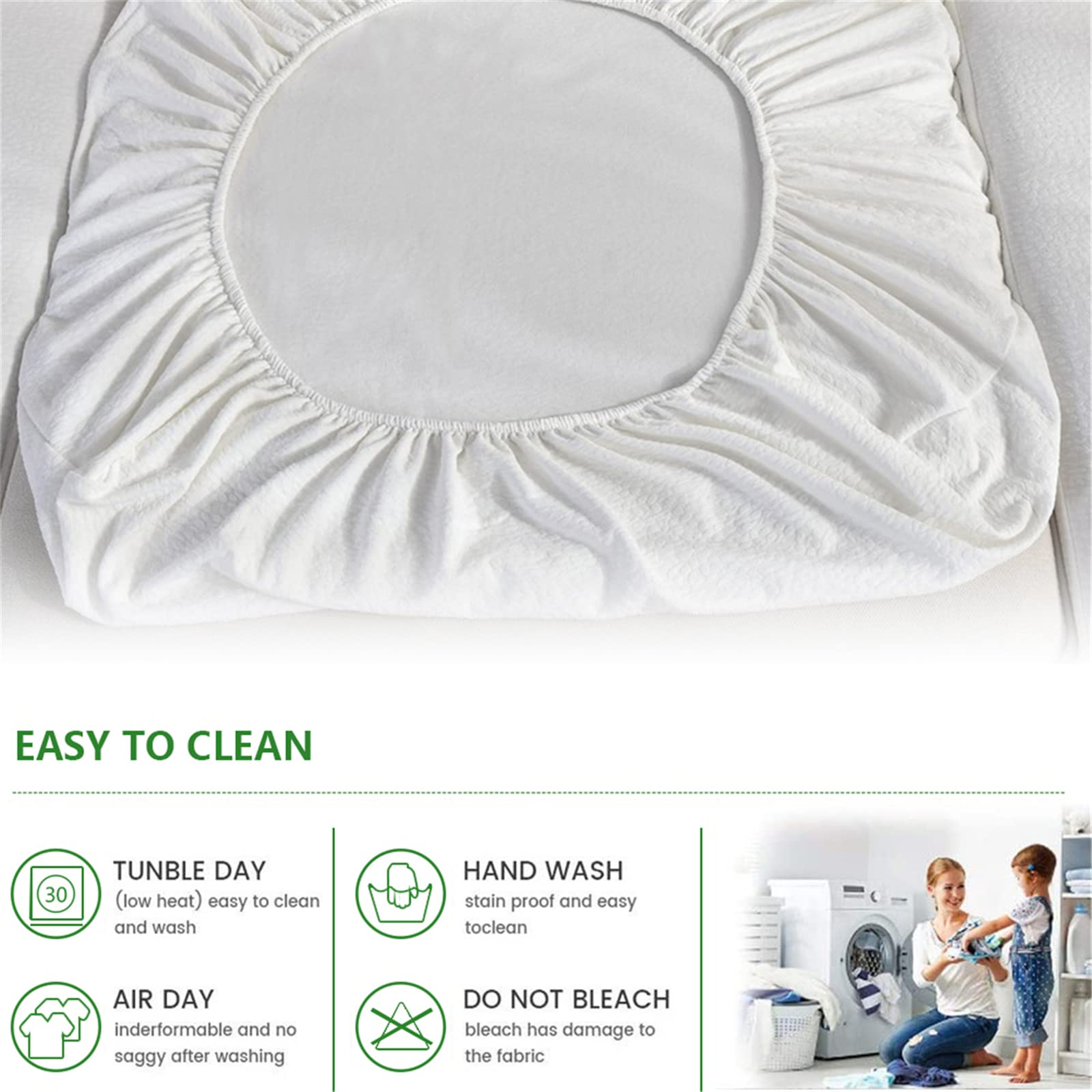 Stretch Waterproof Sofa Cushion Covers - High Elasticity Fabric Slipcovers for Couches - Water Repellent & Durable (White, Large 4-Seater) - Perfect for Living Room, Family Room & Pet-Friendly Homes