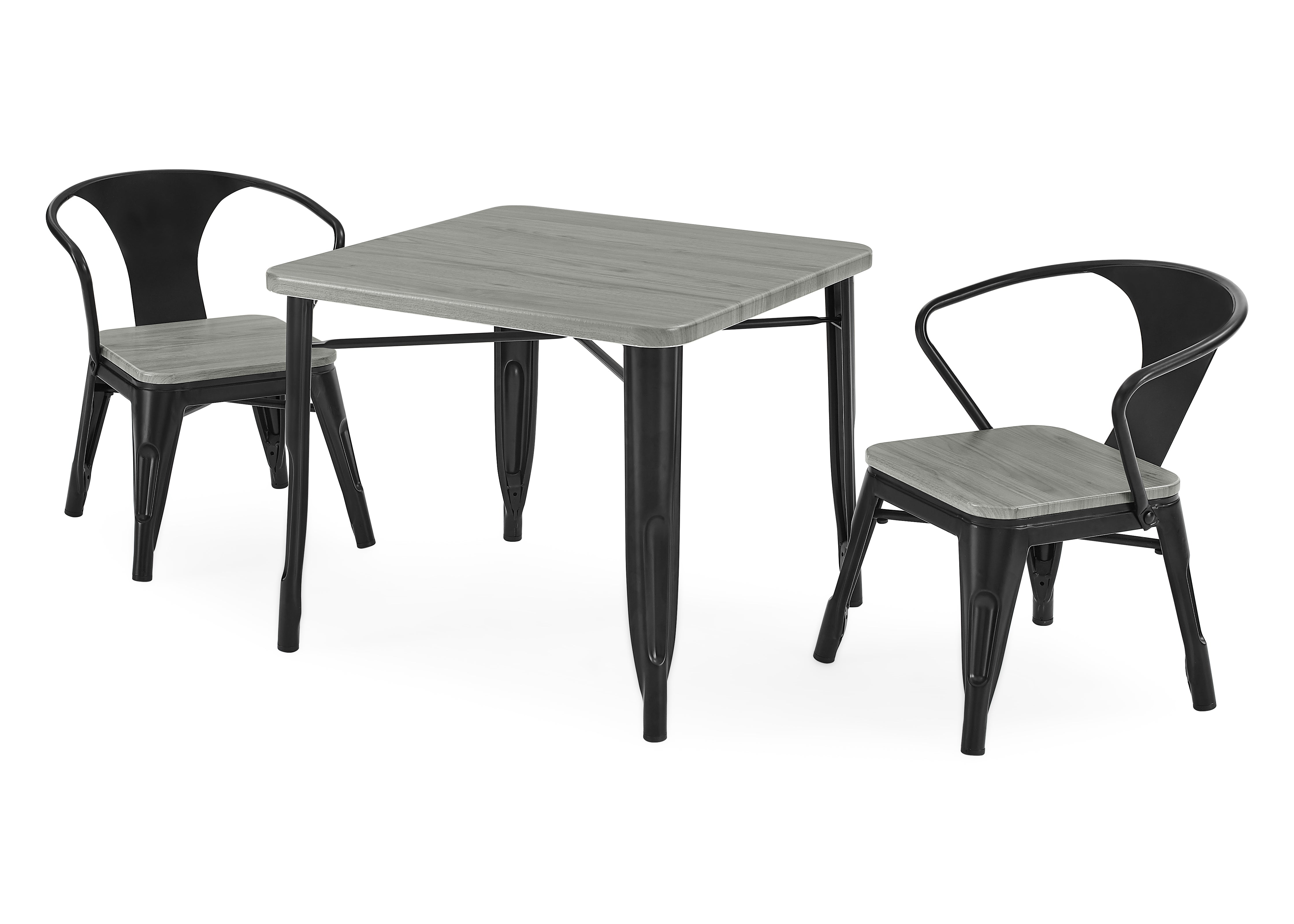 Modern Bistro Table and 4 Chairs Set - Outdoor/Indoor Patio Dining Furniture for Garden, Balcony, and Small Spaces