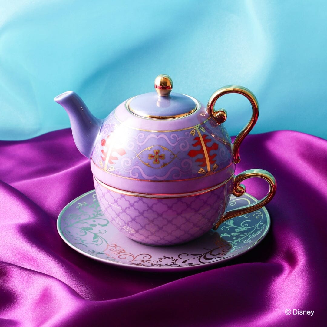 Disney Aladdin Magic of Chemistry Tea Set - Ceramic Teapot with Cup for One - Perfect for Kids Tea Parties, Disney Themed Gifts & Collectibles