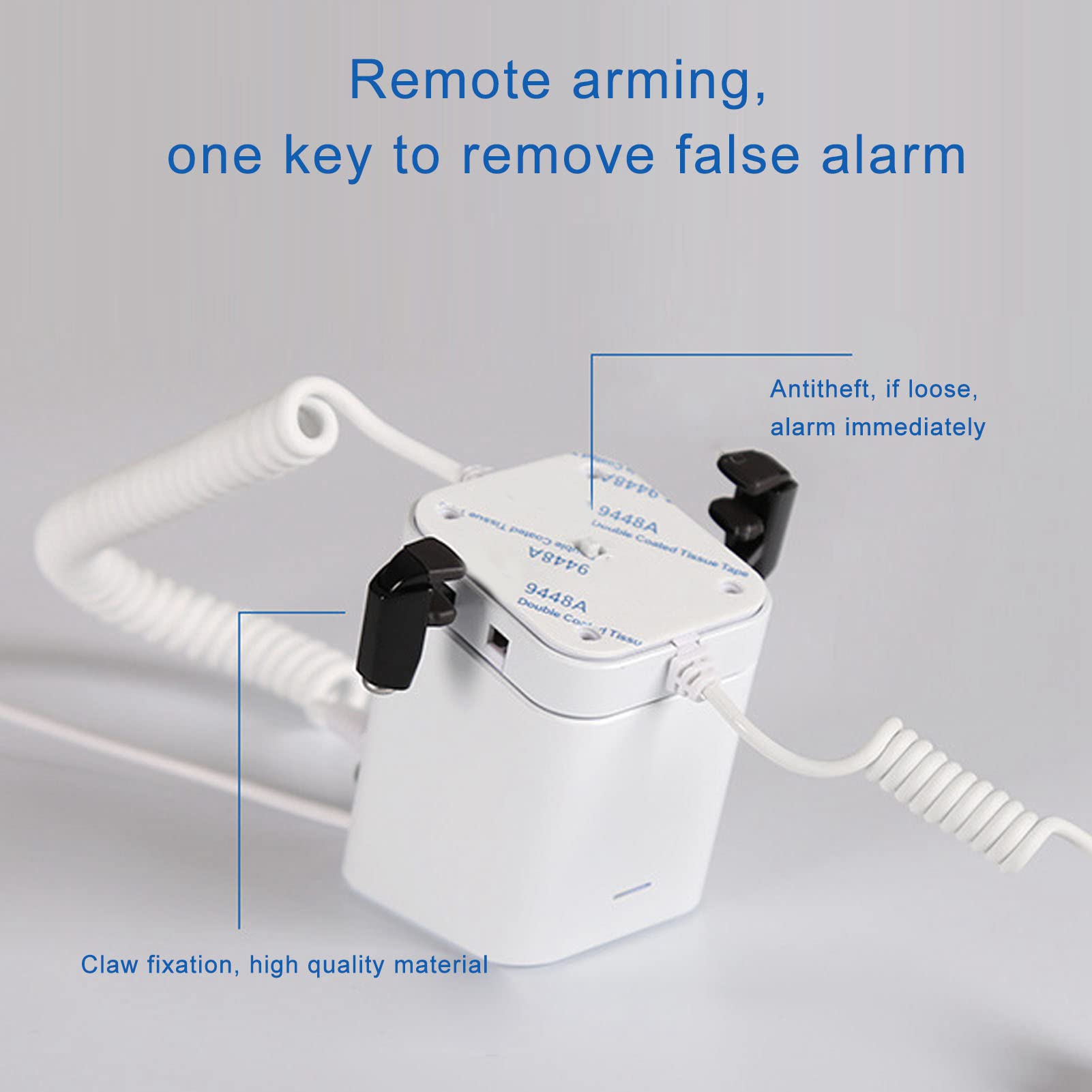 Anti-Theft Display Stand with 95-120dB Security Alarm - Fast Charging & Infrared Remote Control Unlock for Android Phones - Perfect for Retail Stores, Exhibitions, and Trade Shows