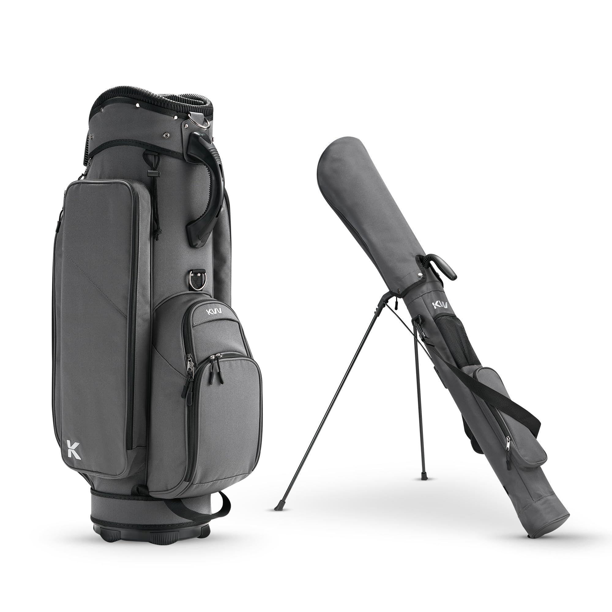 KVV 2-in-1 Golf Cart Bag with Detachable Full Size Stand - Premium Golf Carry Bag for Men - Perfect for Course Play & Driving Range Practice