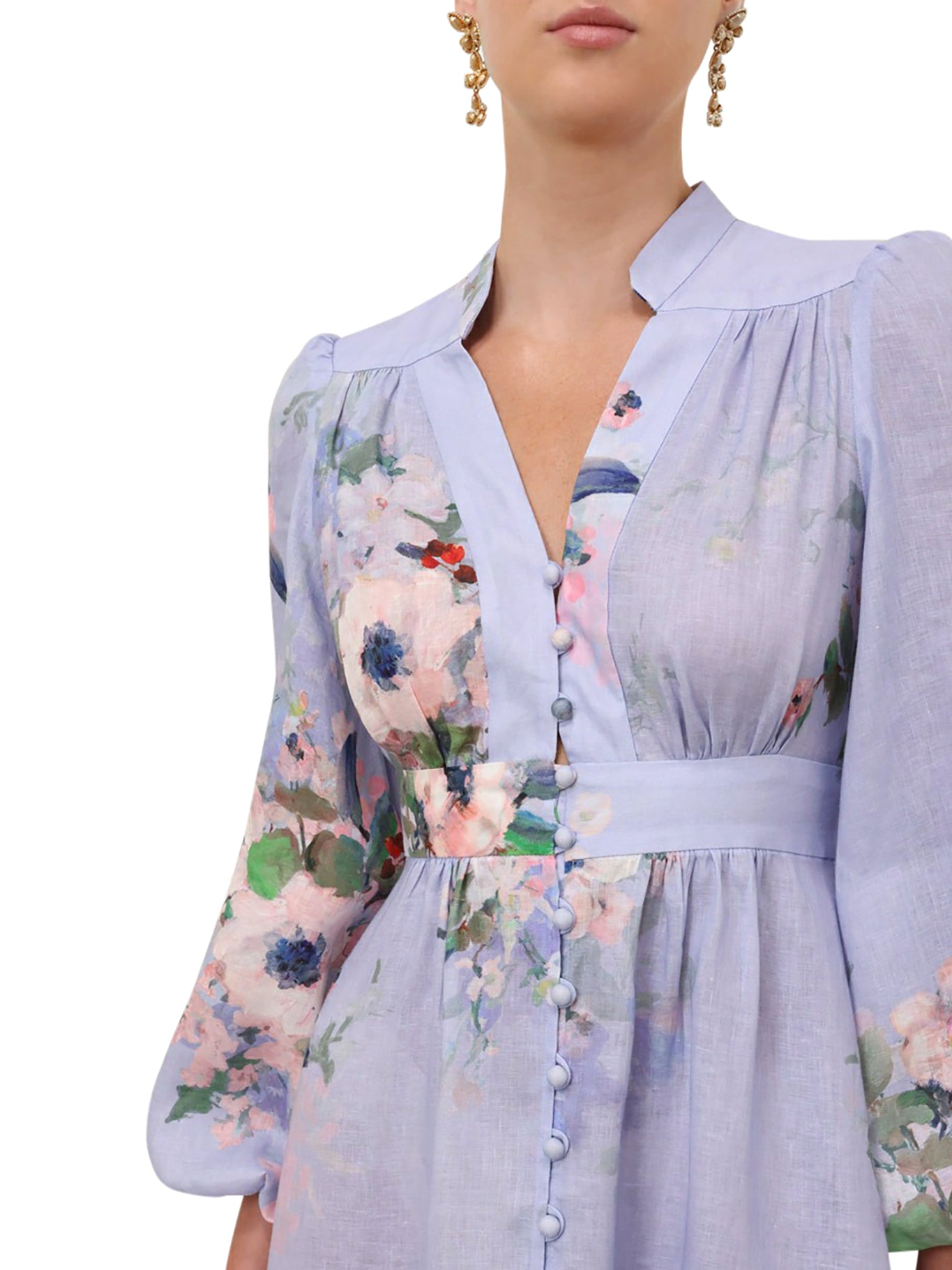 EVERLEY Women's V-Neck Midi Dress - Flowy Casual Summer Dress for Beach, Party, and Office Wear
