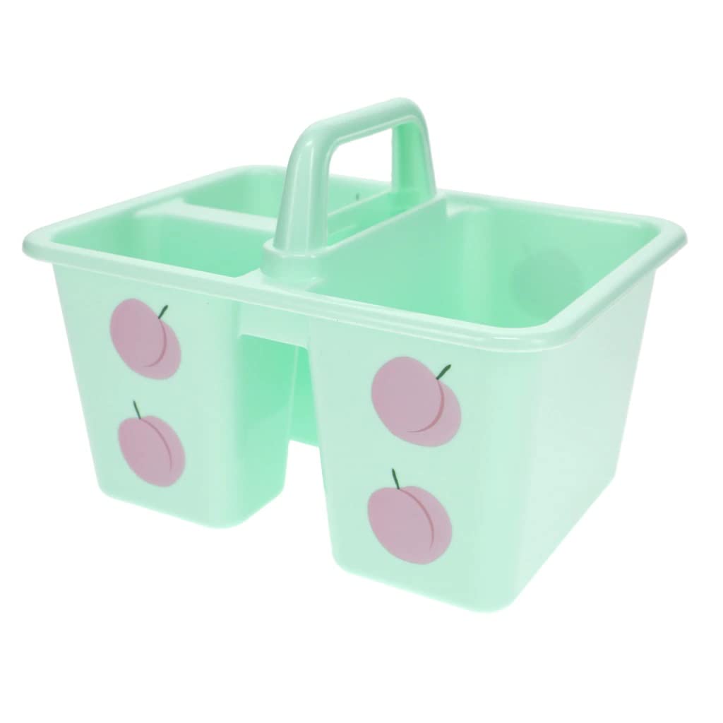 COT Small Pastel Colors Printed Craft Caddies - Classroom Caddy Organizer for School Supplies, Art Teachers, Pre-k to 12 - Multipurpose Storage Bins with Handle for Kids Rooms, Office & Homeschool (Set of 4, 6.5x4.8x4.7 in)