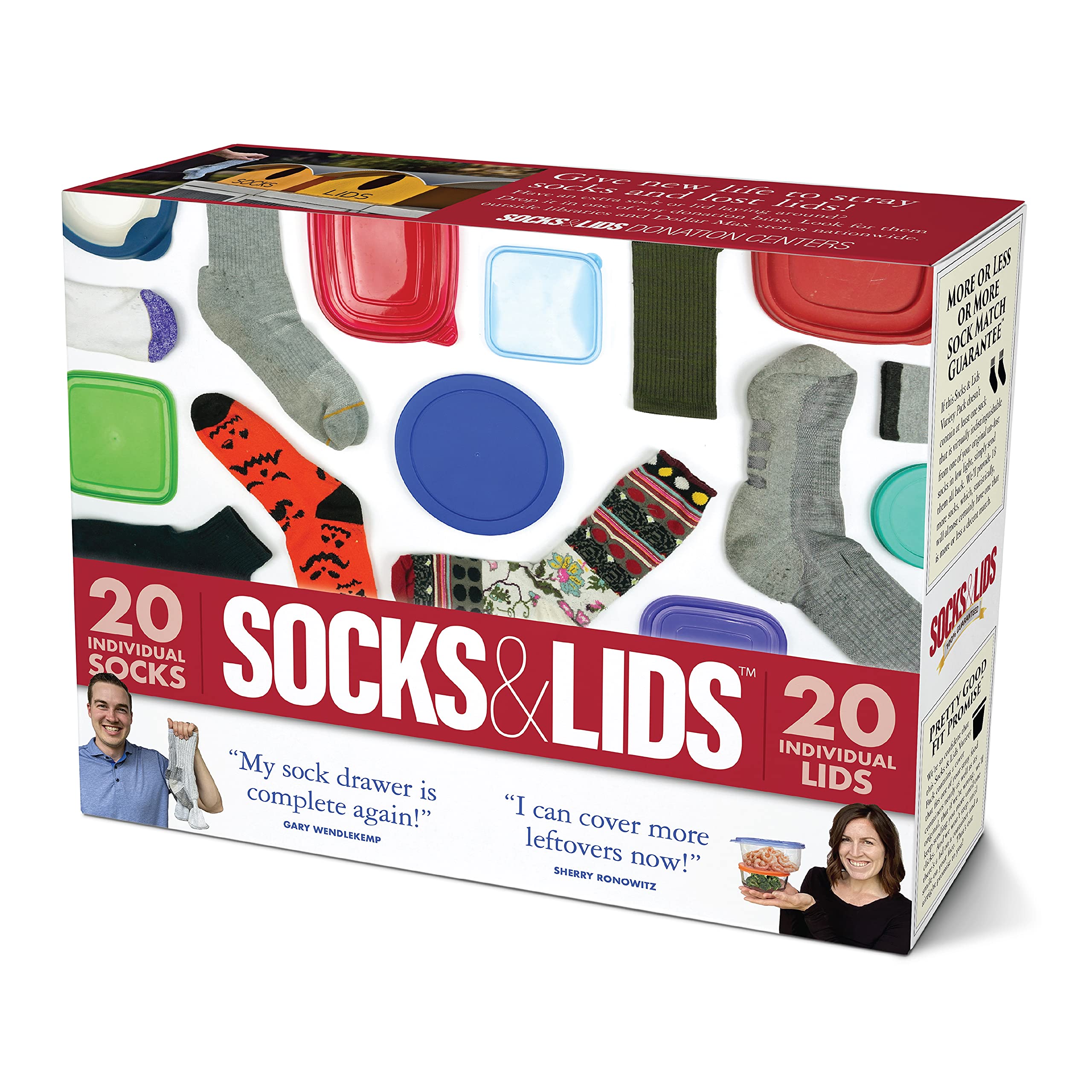 Prank-O Socks & Lids Gag Gift Empty Box - Funny Fake Present Wrapping for Birthdays, Holidays & Parties - Perfect Practical Joke Gift Box for Friends & Family - Great for Office Pranks, Christmas Gifts & Surprise Parties