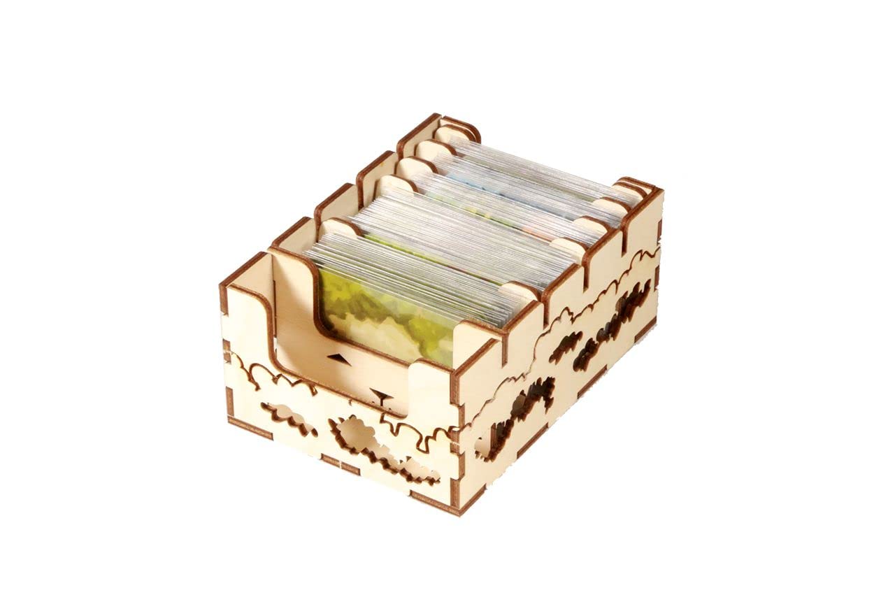 Everdell Board Game Organizer - Wooden Storage Box with Adjustable Trays for Tokens, Coins & Cards | Compatible with The Broken Token | Perfect for Game Night Organization & Component Protection