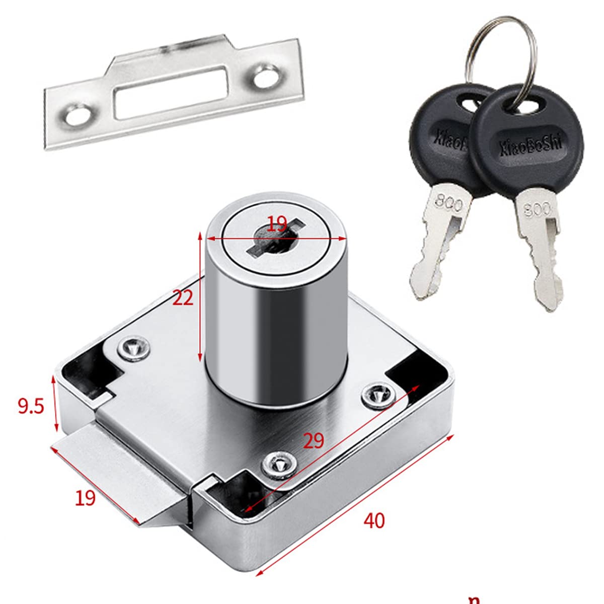 **Keyed Alike Automatic Cabinet Drawer Lock with Forstner Drill Bit - 3/4