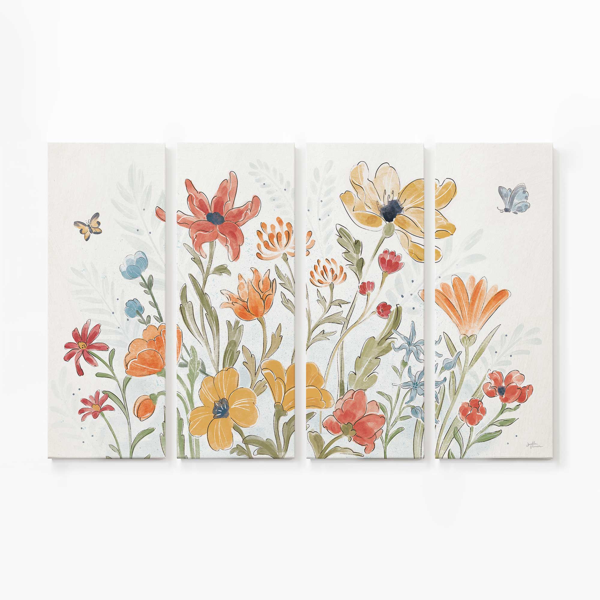Garden Melody in Bloom - Large Canvas Wall Art Print for Home & Office Decor | Perfect for Living Room, Bedroom & Office Spaces