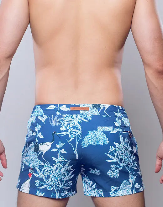 2Eros Orient Dream Swim Shorts for Men - Quick Dry Beach Swim Trunks with UPF 50+ Sun Protection - Perfect for Swimming, Surfing, and Summer Vacations