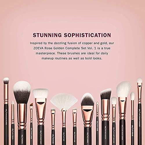 UTRUST 15-Piece Rose Gold Makeup Brush Set - Professional Cosmetic Brushes for Foundation, Blending, Eyeshadow & More - Perfect for Makeup Artists & Beauty Enthusiasts