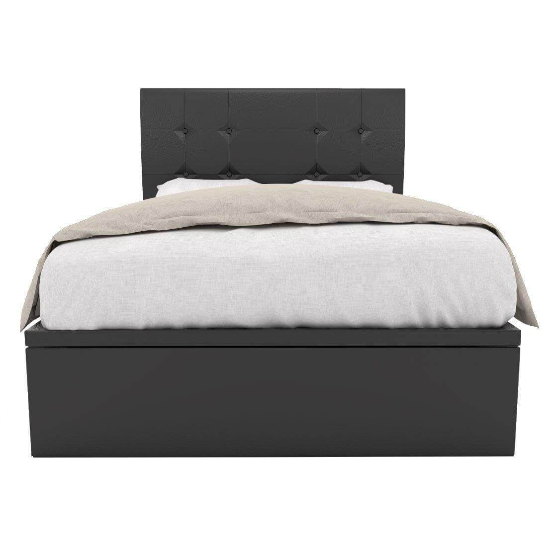 Jaxon Faux Leather Upholstered Storage Platform Bed with Underbed Drawers - Modern Queen Size Bed Frame for Small Space Bedroom, Guest Room & Dorm