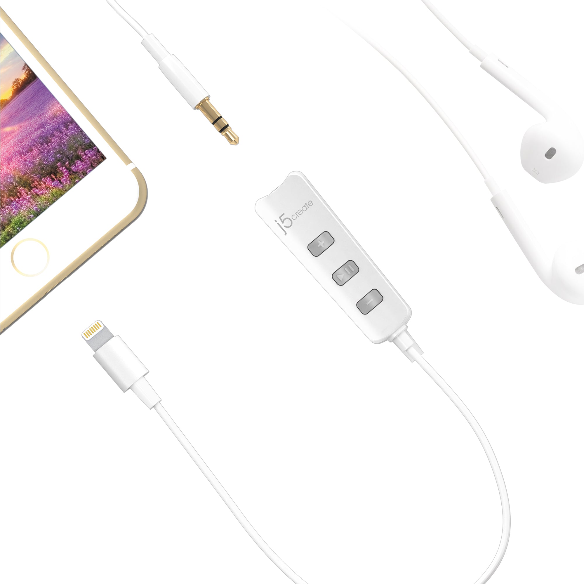 Premium Lightning® Audio Adapter - High-Quality Digital to 3.5mm Headphone Jack Converter for iPhone/iPad - Perfect for Music, Gaming & Conference Calls