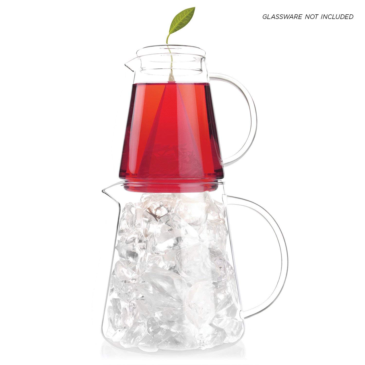 Premium Herbal Iced Tea Bags - Tea Forte Raspberry Nectar, 5 Count Individually Wrapped Pyramid Infusers (Steeps 24 oz Each) | Handcrafted for Refreshing Summer Drinks, Iced Tea Parties & Relaxing Afternoons