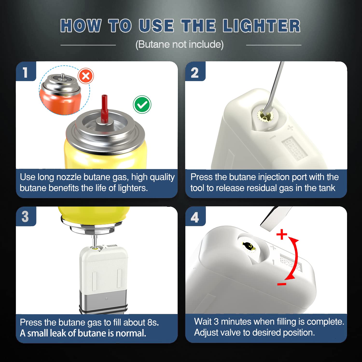 Refillable Windproof Torch Lighter for Camping, BBQ & Outdoor Use