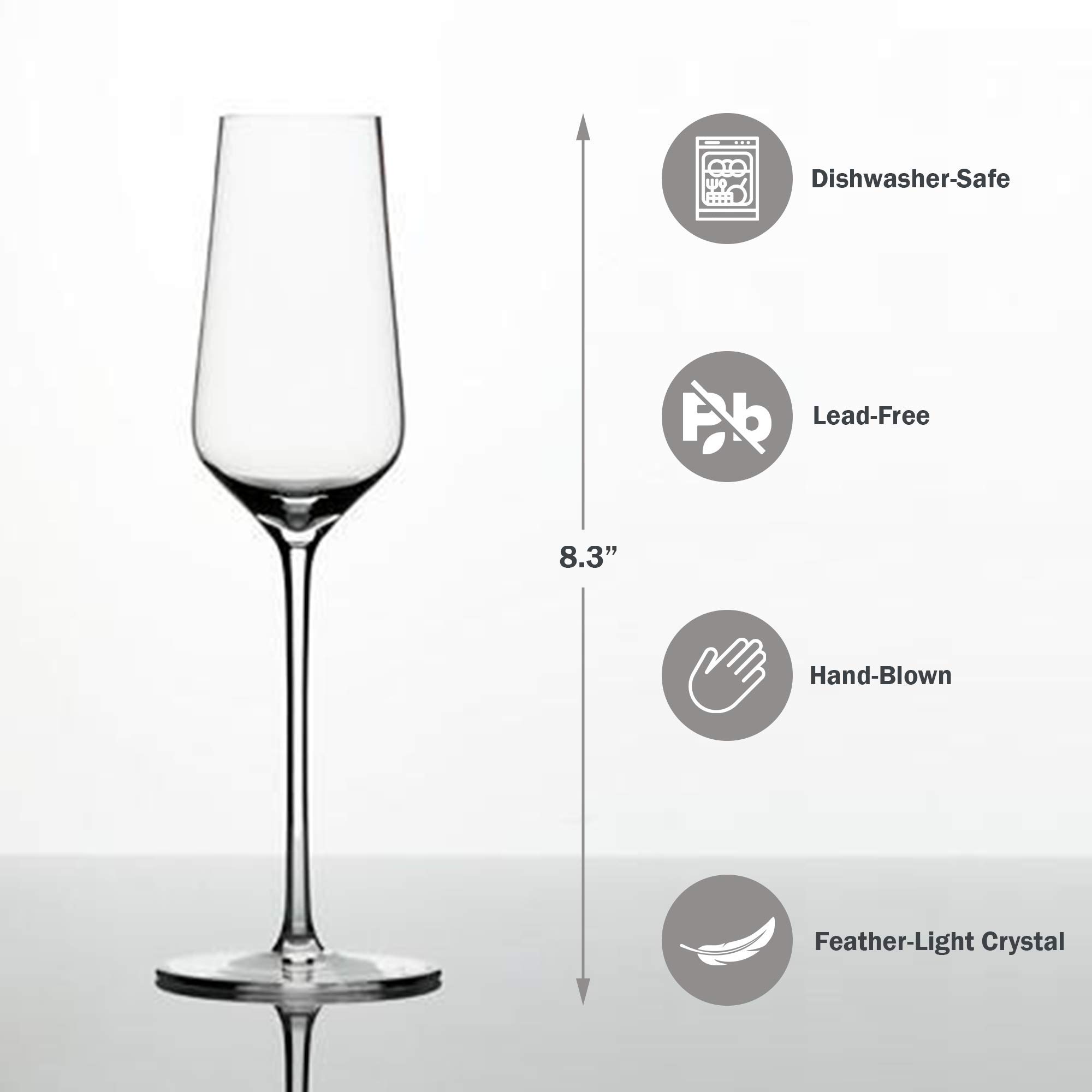 Zalto Denk'Art Hand-Blown Crystal Digestif Glasses Set of 2 - Elegant After-Dinner Wine Tasting for Special Occasions & Fine Dining