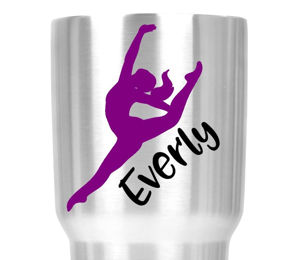 Personalized Dance Name Decal - Custom Die Cut Sticker for Tumblers, Water Bottles, Car Windows & Laptops - Perfect for Dance Teams, Gifts & Room Decor (Style 1)