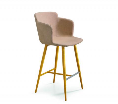 Midj Calla P M TS Stool with Arms - Modern Accent Chair for Living Room, Bedroom, or Office - Comfortable Seating with Stylish Design for Home Decor