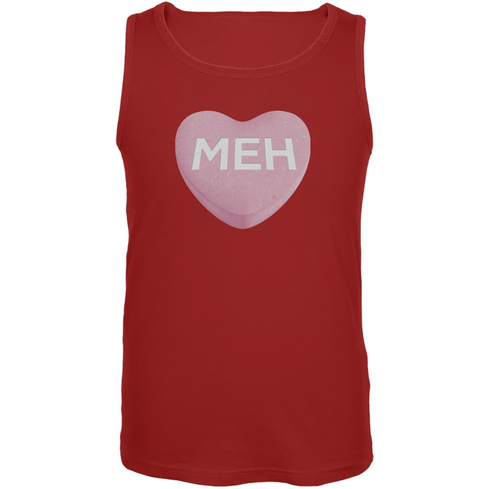 Old Glory Patriotic Candy Heart Red Men's Tank Top - Comfortable & Stylish for Summer, BBQ, and 4th of July Celebrations