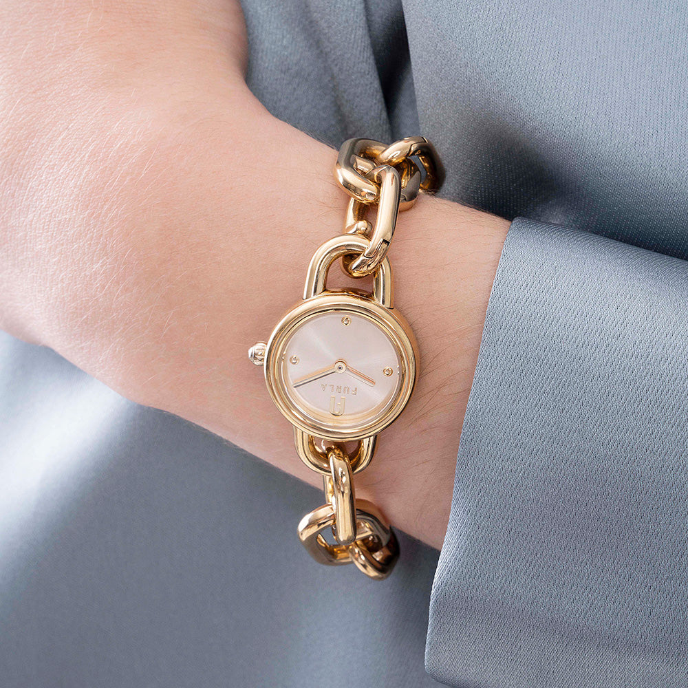 Furla WW00027003L2 Women's Gold-Tone Chain Bracelet - Elegant Fashion Jewelry for Daily Wear & Special Occasions