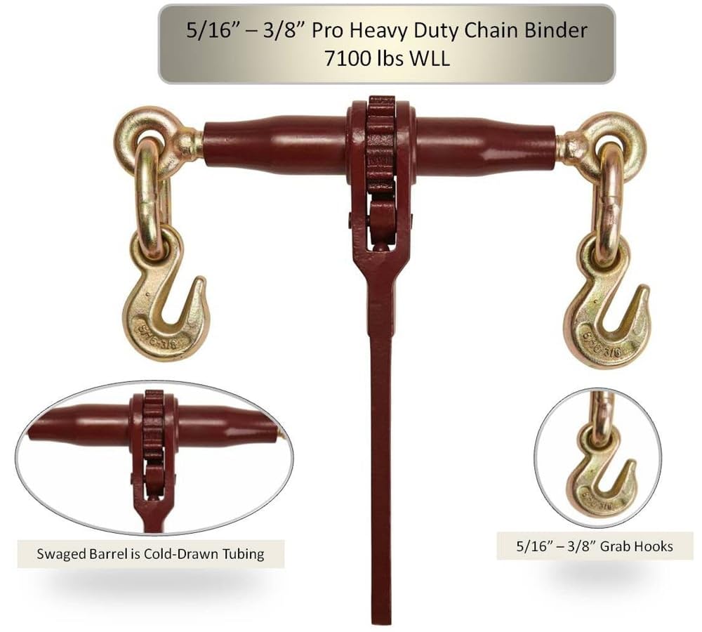 Mytee Products (8 Pack) PRO Chain Binder Ratchet Style 5/16
