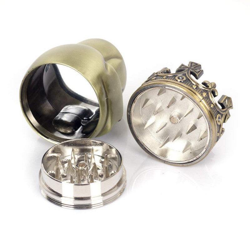 Premium Skull-Shaped Tobacco Grinder - Ghost Head Design for Weed, Herbs & Spices | Durable Metal Smoking Accessory for Rolling Papers, Pipes & Vaporizers | Perfect for Home Use, Travel & Gifts