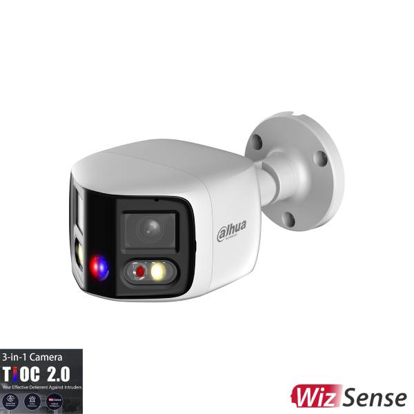 Dahua 2x4MP TIOC 2.0 Active Deterrence Bullet Security Camera, DH-IPC-PFW3849S-A180-AS-PV-ANZ - Outdoor Surveillance for Home & Business Protection