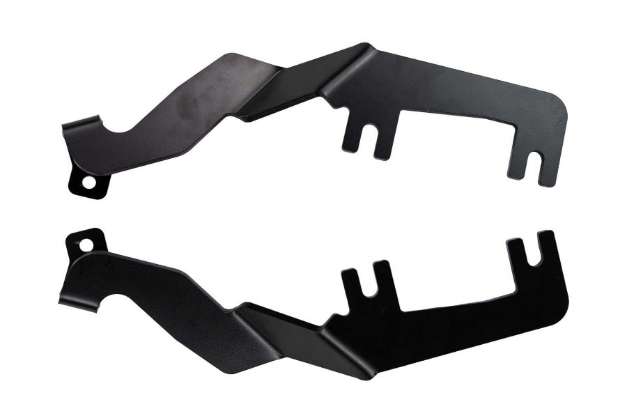 2017-2021 Ford Super Duty Grimm Offroad Hood Hinge Light Brackets - Heavy Duty LED Light Mounting Kit for Off-Roading, Hunting & Night Driving