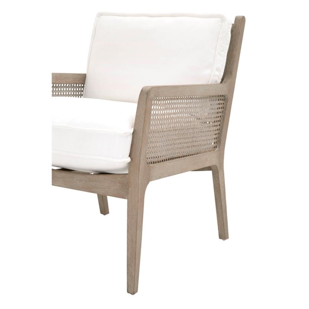 Star International Furniture Stitch & Hand Leone Wood Club Chair in Gray - Mid-Century Modern Accent Chair for Living Room, Lounge & Office - Comfortable Upholstered Armchair with Solid Wood Frame