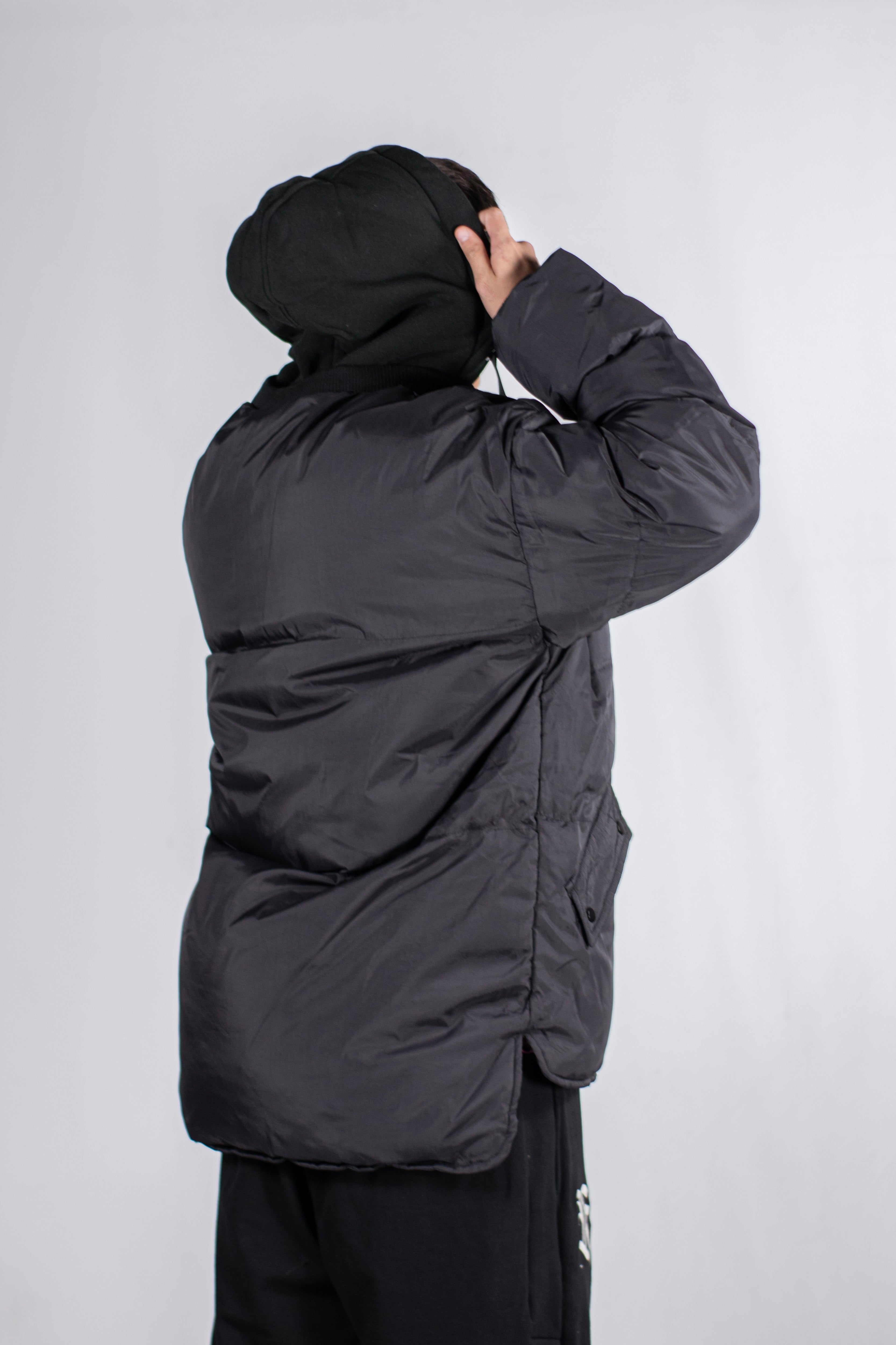 King Of Art H Unisex Black Puffer Jacket - Warm Winter Coat for Men & Women - Perfect for Outdoor Activities & Casual Wear