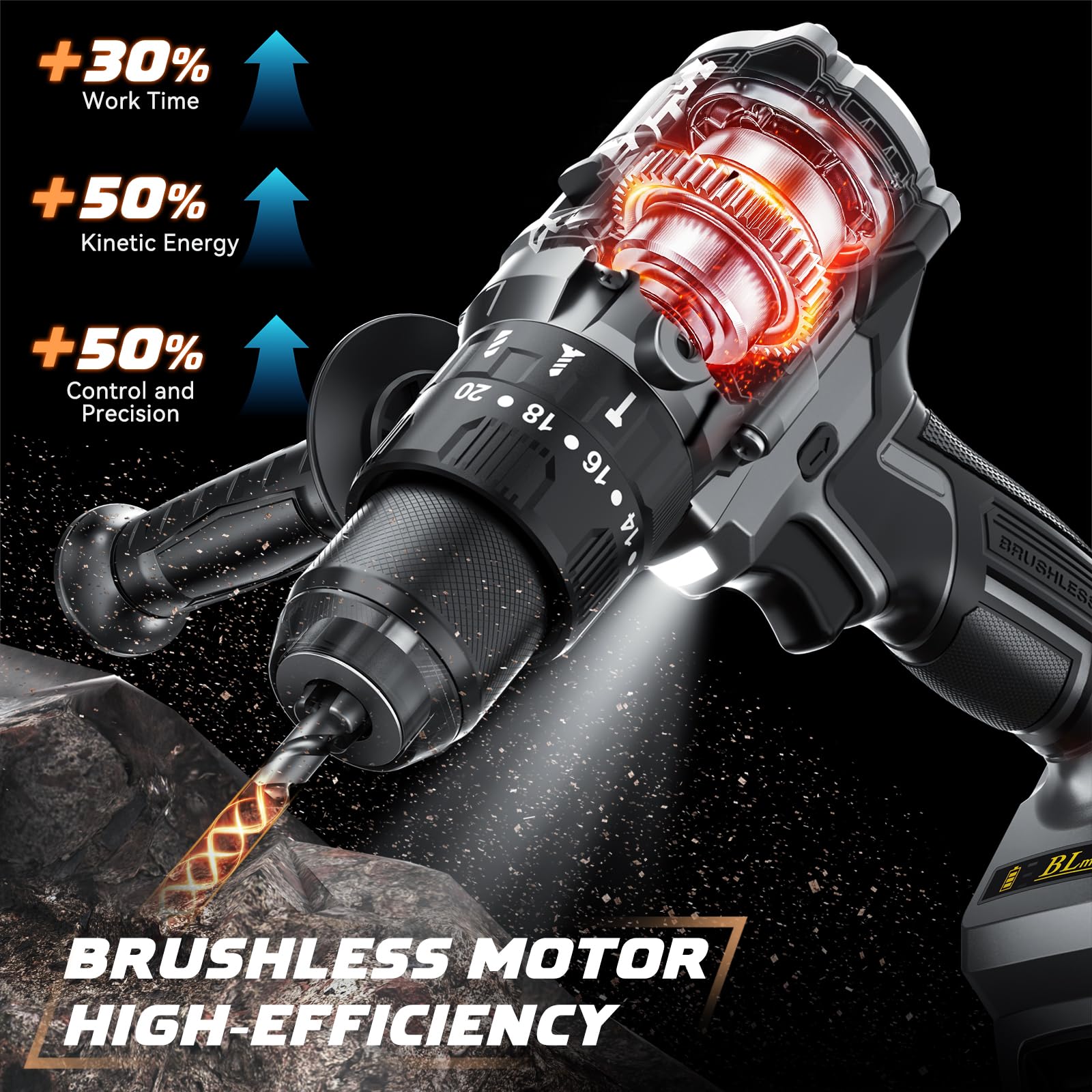 **Dewalt 20V Cordless Power Drill Kit - 3 Modes, 1/2 Inch Keyless Chuck, Variable Speed, 20 Position Electric Drill Driver for Home, Garden & DIY Projects (Battery Not Included)**