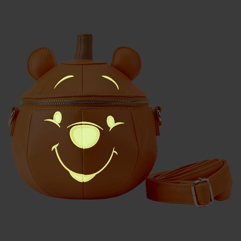 Disney Winnie the Pooh Pumpkin Crossbody Bag - Loungefly Mini Backpack for Women, Cute Cartoon Purse for Disney Fans, Perfect for Halloween, Theme Parks & Daily Use
