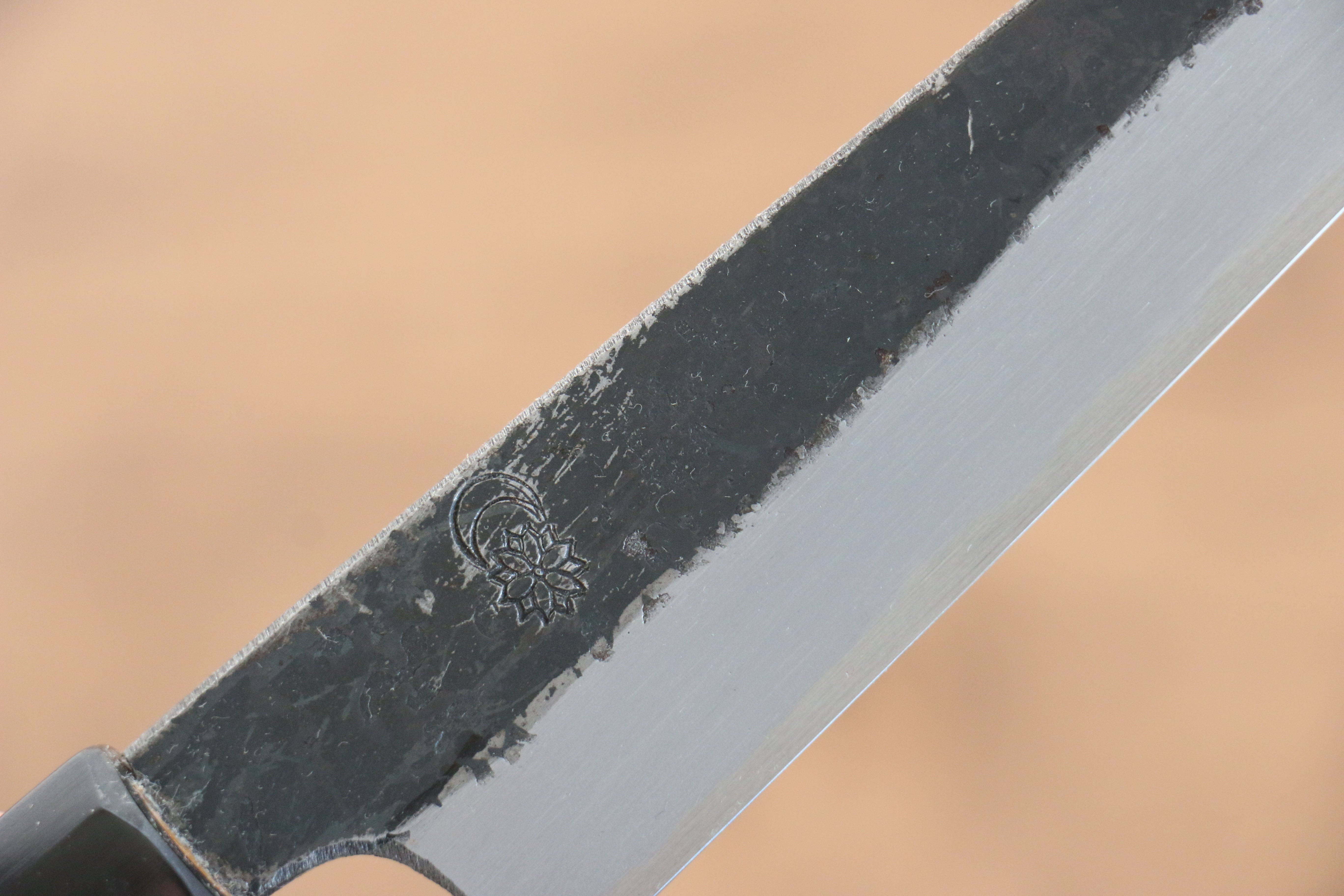 Premium Kikuzuki White Steel No.2 Black Kiritsuke Petty Knife 135mm - Magnolia Wood Handle - Japanese Kitchen Utility Knife for Slicing, Chopping & Precision Cutting - Perfect for Chefs & Home Cooks