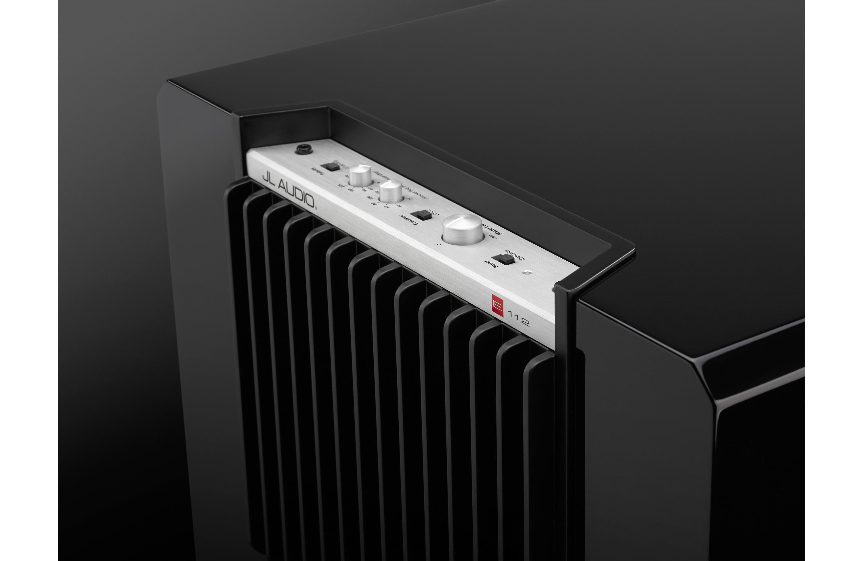 JL Audio E-SUB112-GLOSS 12-Inch 500W Powered Subwoofer - High-Performance Bass for Home Theater & Music Listening