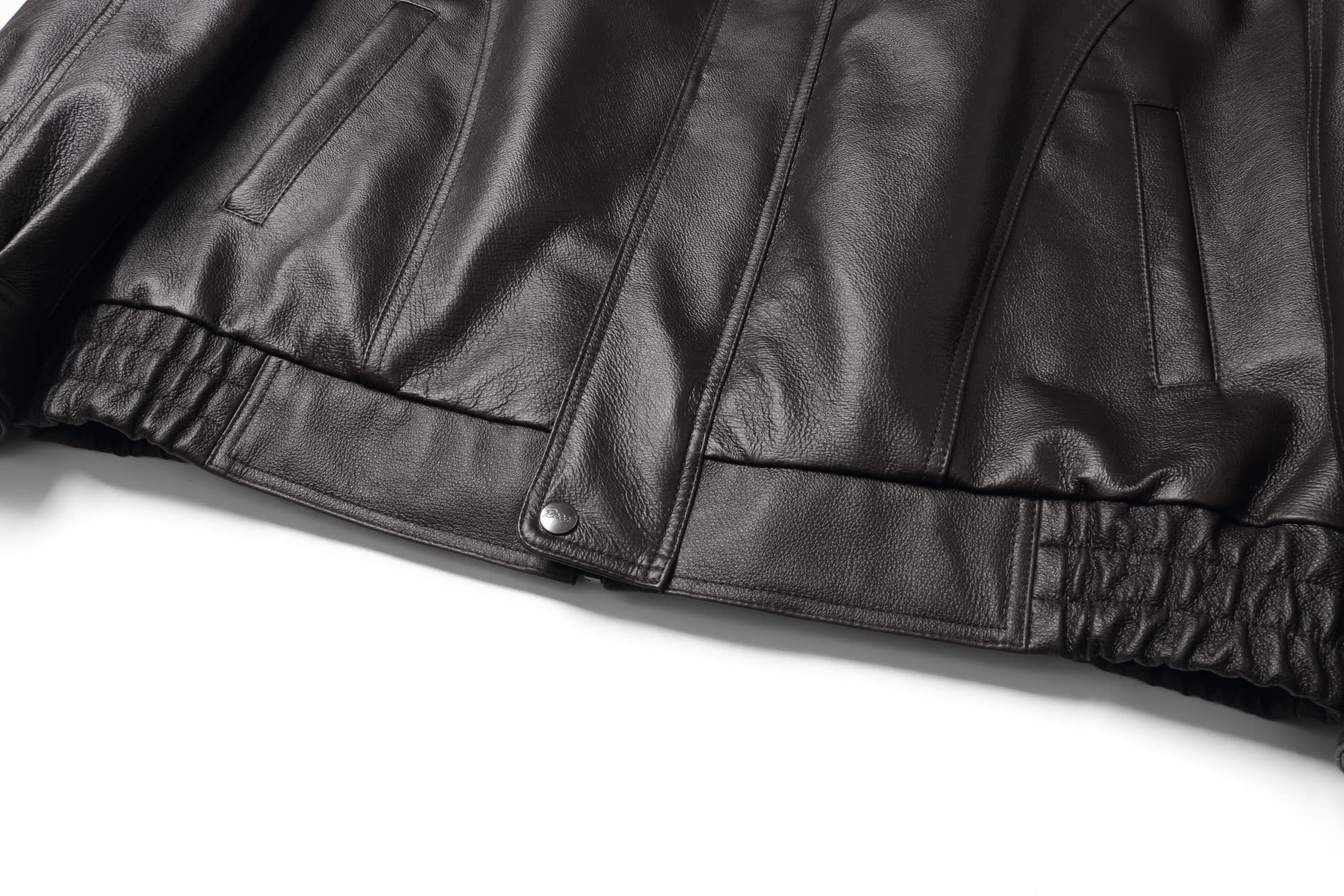 REED Men's American Style Bomber Jacket - Genuine Leather, Classic Aviator Design, Durable & Stylish - Perfect for Casual Wear, Motorcycle Riding & Outdoor Adventures