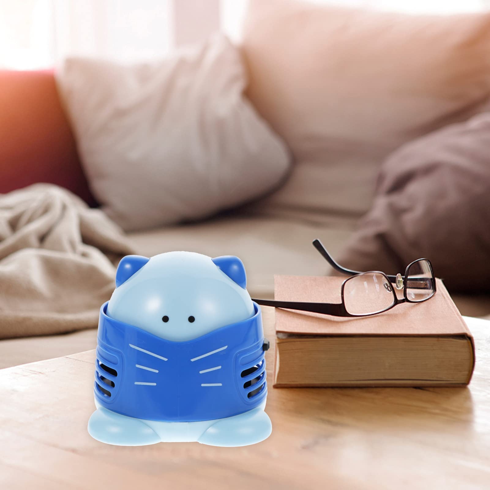Healifty Mini Vacuum Cleaner - Portable Desktop Dust Collector for Home & Office | Compact Plastic Dust Catcher for Keyboard, Desk, Table & Workspace Cleaning