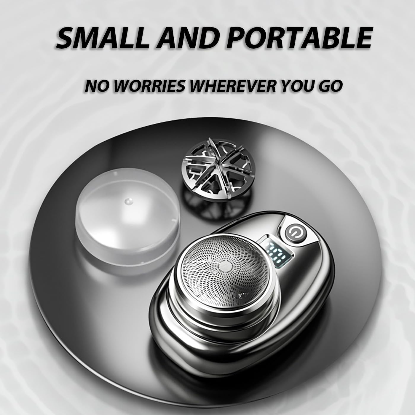 Pyrinov Electric Shaver - Mini Portable USB Rechargeable & Waterproof Shaver for Men, Smooth & Painless Shaving, Perfect for Travel, Gym & Daily Use (Silver)