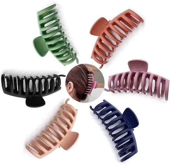 Zantop (3 Pack) Large Hair Claw Clips for Women - Strong Hold Non-Slip Matte Hair Clips for Thin, Thick & Curly Hair (4.33 Inch) - Perfect for 90s Style, Updos, Ponytails & Everyday Hairstyles