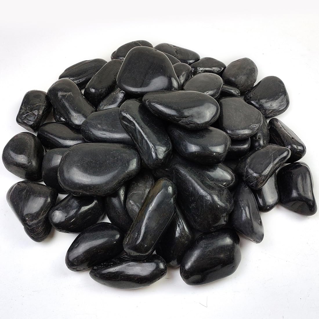 20lbs Large Black River Rocks for Landscaping - 3-4