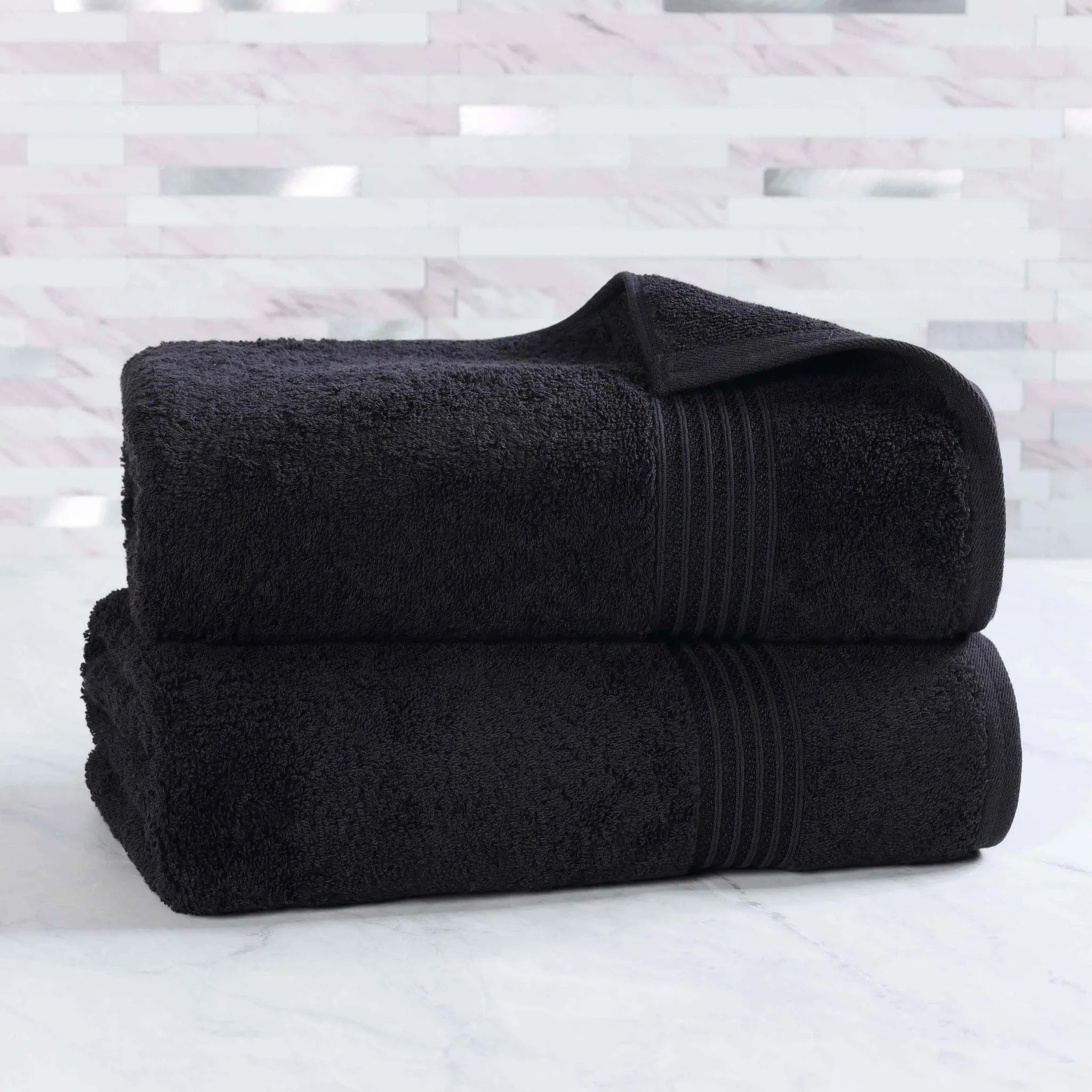 Premium Heritage Egyptian Cotton Bath Towel Set of 2 - Ultra Soft, Highly Absorbent & Quick Dry - Luxury Spa & Bathroom Essentials for Home & Hotel Use