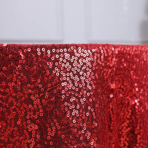 108 Sequin Round Tablecloth for Wedding, Party, Banquet - Elegant Sparkling Decor for Special Events