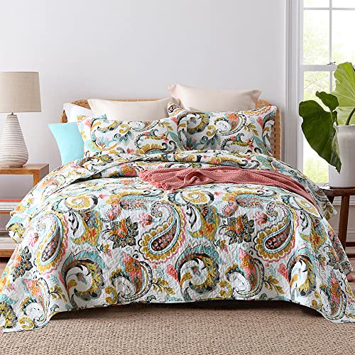 White Floral Paisley