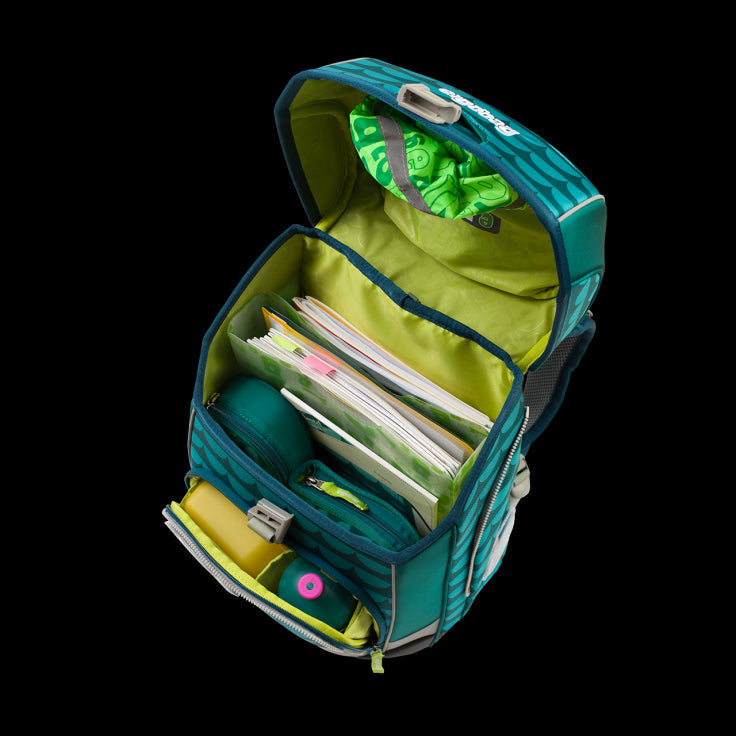 Ergobag SET Cubo 5-Piece School Backpack with LiBearo Design - Perfect for Kindergarten, Elementary Students & Daily School Use