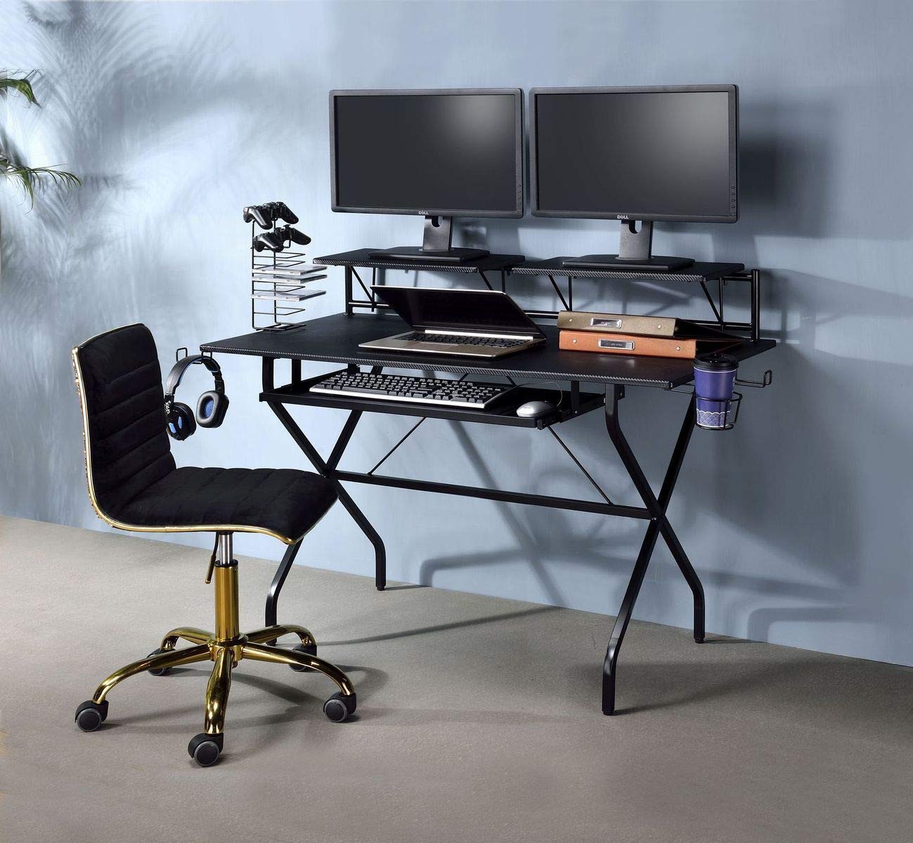 Hartman Black Computer Desk for Home Office & Gaming