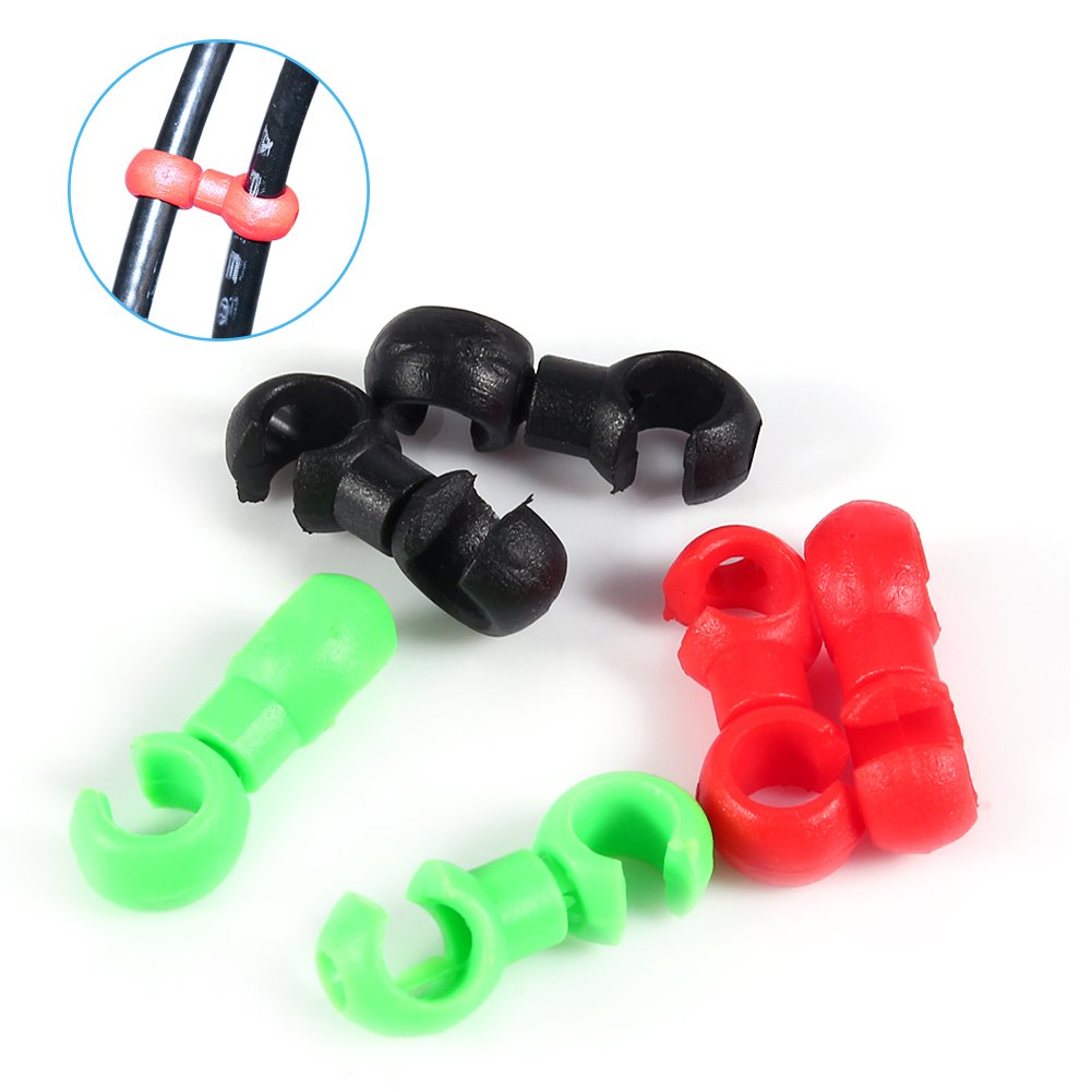 10pcs Black Cycling S-Clips for Brake Cable & Gear Housing - Bike Maintenance
