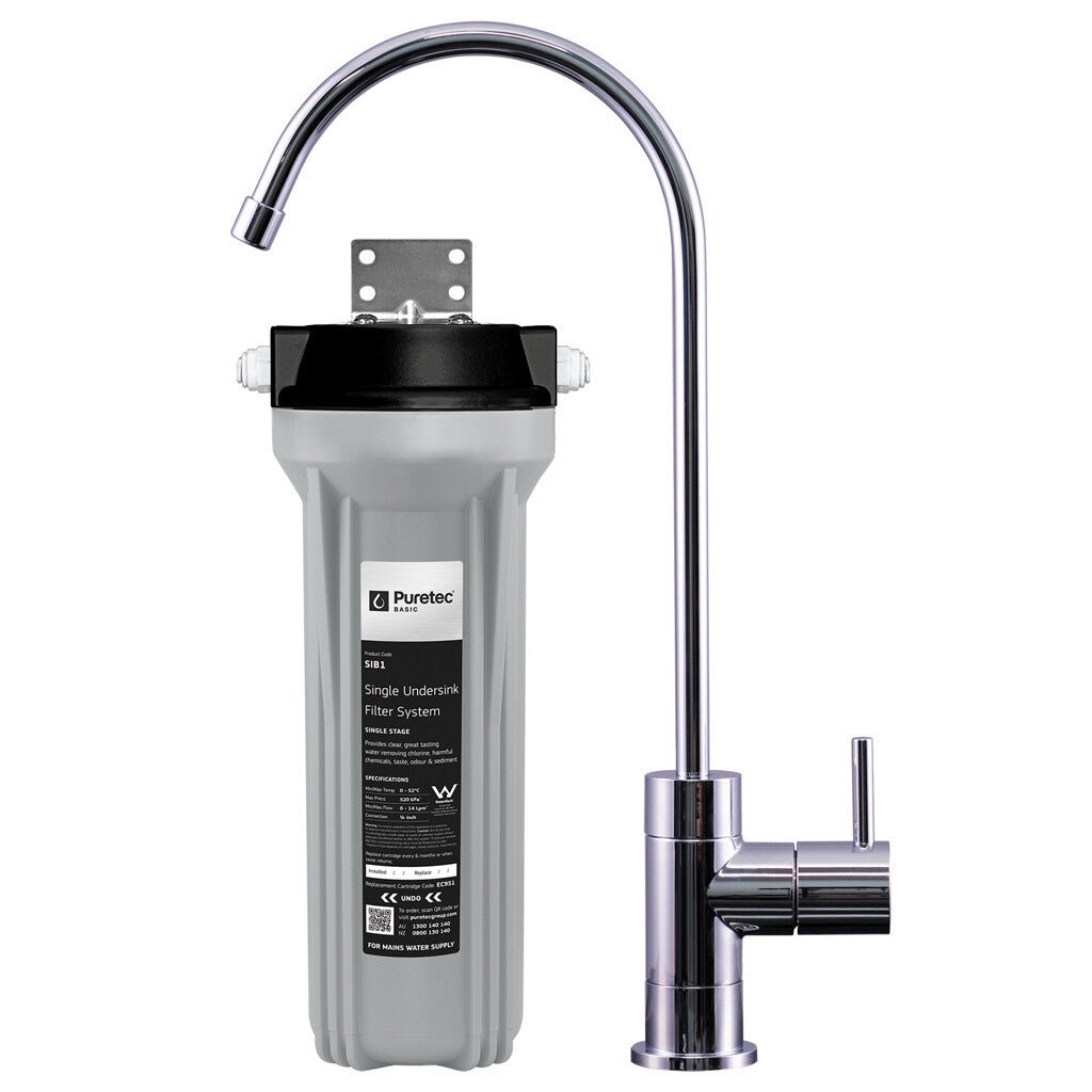 Puretec Under Sink Water Filtration System with Dedicated Faucet - High Performance Water Filter for Clean Drinking & Cooking Water at Home