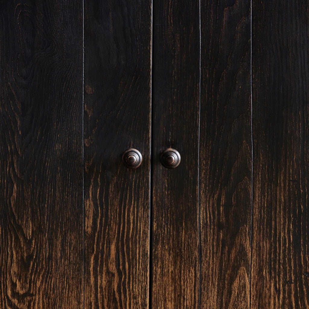 122 Sideboard in Distressed Black Finish - Perfect for Dining Room, Living Room & Entryway Storage